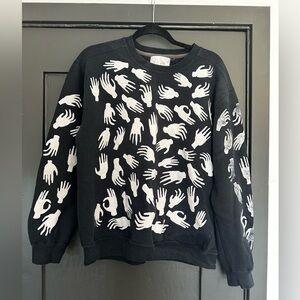 Meg Brooklyn spooky hand screen printed sweatshirt